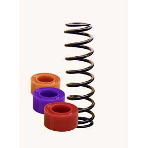 Longacre 1 1/4" Large Spacing Coil-Over Spring Rubber Orange Soft