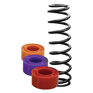 Longacre 1 1/4" Large Spacing Coil-Over Spring Rubber Red Medium