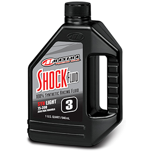 Maxima 50-57901 Synthetic Racing Shock Fluid Light 75/390, 3wt. 32oz