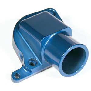 Meziere Billet Inlet Waterneck For Wp319, Blue