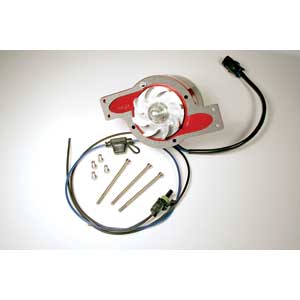 Meziere Electric Water Pump Replacement Center Section, Red