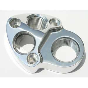 Meziere Rotary Engine Block Adapter, Polished