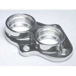 Meziere Rotary Engine Block Adapter, Single Inlet Single Out, Polished