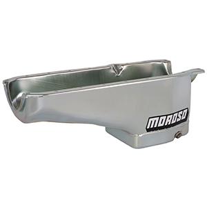 OIL PAN, SBC 86-UP WITH 1 PIECE SEAL PASSENGER SIDE DIP STICK, 8.25 IN. DEEP