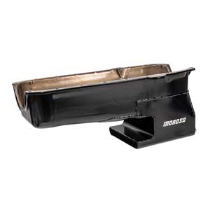 OIL PAN, SBC 80-85 WITH PS DIP STICK, DART SHP, CHEVY II