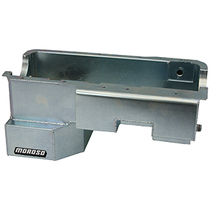 OIL PAN, FORD 289-302, POWER POUCH, BILLET END SEALS, 9 IN. DEEP, REAR SUMP