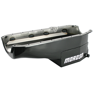 OIL PAN, SBC 80-85 WITH PASSENGER'S SIDE DIP STICK, DART SHP, CIRCLE TRACK, 7.5 IN. DEEP