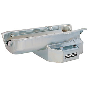 OIL PAN, SBC 86-UP WITH 1 PIECE SEAL PASSENGER SIDE DIP STICK, CIRCLE TRACK, 7.125 DEEP