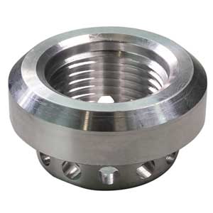 Moroso Fitting, Vented, -12An, Weld In Bung, W Integral Baffle
