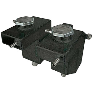 TANK, DUAL, COOLANT, INTERCOOLER, POLARIS RZR TURBO AND TURBO S 2016-UP, BLACK POWDER COAT