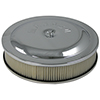 AIR CLEANER KIT, 14 IN. X 3 IN., ALUMINUM, RAISED BTM, CHROME