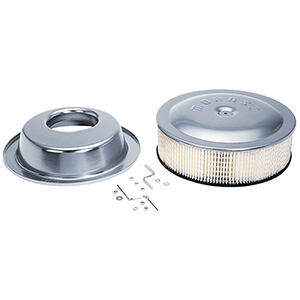 AIR CLEANER KIT, 14 IN. X 4 IN., OFFSET, FLAT,CLEAR POWDER COAT