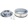 AIR CLEANER KIT, 14 IN. X 4 IN., OFFSET, FLAT,CLEAR POWDER COAT