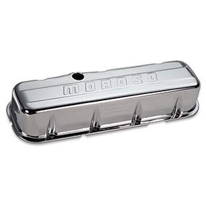 VALVE COVERS, BBC, CHROME, BAFFLED