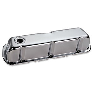 VALVE COVERS, FORD 302/351W, CHROME, NO LOGO