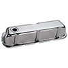 VALVE COVERS, FORD 302/351W, CHROME, NO LOGO