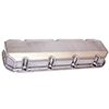 VALVE COVERS, BBC, FABRICATED ALUMINUM, STEEL INSERTS