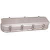VALVE COVERS, BBC, 3 IN. TALL, POCKETS ON EXHAUST & TUBES ON INTAKE, FABRICATED ALUMINUM