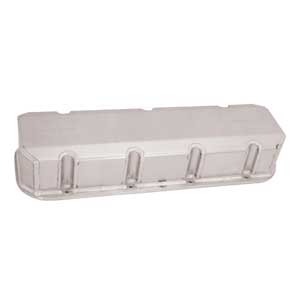 VALVE COVERS, BBC, 3.875 IN. TALL, POCKETS ON EXHAUST & INTAKE, FABRICATED ALUMINUM