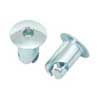 QUICK FASTENER, OVAL, HEX DRIVE, 7/16 IN X .550, STEEL, SILVER