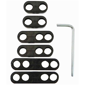 IGNITION WIRE SEPARATOR KIT, SPLIT DESIGN, BLACK