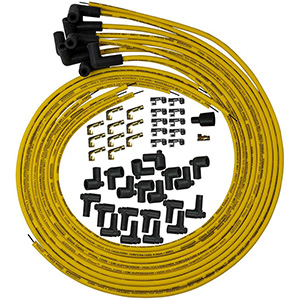 IGNITION WIRE SET, BLUE MAX, UNIVERSAL,YELLOW, 90 DEGREE