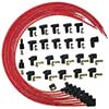 IGNITION WIRE SET, BLUE MAX, UNIVERSAL, RED, 90 DEGREE