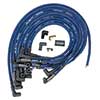 IGNITION WIRE SET, ULTRA 40, SLEEVED, BBC HEI CRAB CAP, 90 DEGREE, BLUE