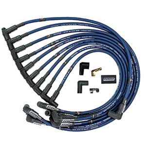 IGNITION WIRE SET, ULTRA 40, UNSLEEVED, SBC, HEI, BLUE