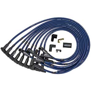 IGNITION WIRE SET, ULTRA 40, UNSLEEVED, BBC, HEI, BLUE