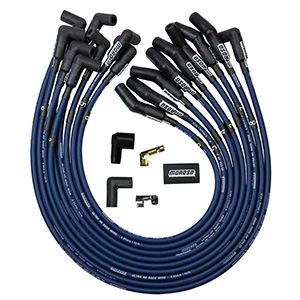 IGNITION WIRE SET, ULTRA 40, UNSLEEVED, FORD 351W, HEI, BLUE