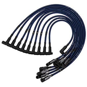 IGNITION WIRE SET, ULTRA 40, UNSLEEVED, SBC, SPRINT CAR, BLUE