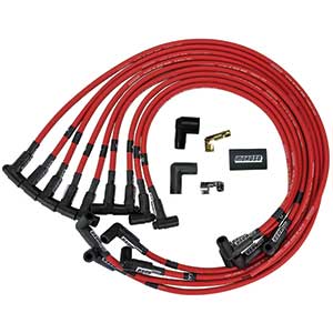 IGNITION WIRE SET, ULTRA 40, UNSLEEVED, SBC, HEI, RED