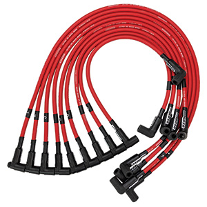 IGNITION WIRE SET, ULTRA 40, UNSLEEVED, SBC, SPRINT CAR, RED