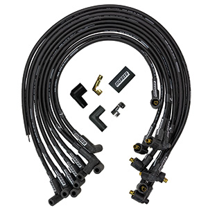 IGNITION WIRE SET, ULTRA 40, UNSLEEVED, BBC, NON-HEI, BLACK