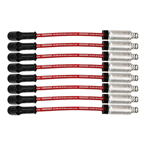WIRE SET RED 8.5MM ULTRA 40 LS 11in. LONG W ALUM. HEATSHIELD