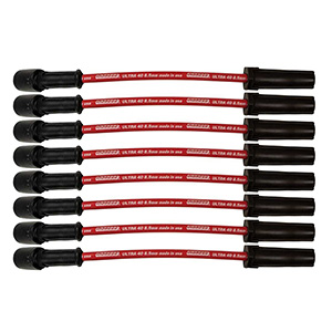 WIRE SET 8.5MM RED ULTRA 40, LS 11in. LONG WO ALUM. HEATSHIELD