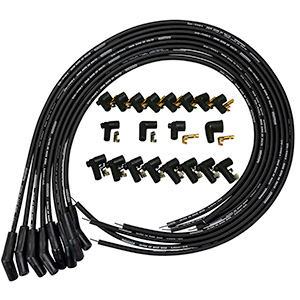 IGNITION WIRE SET, ULTRA 40, UNIV, 135 BOOTS, BK
