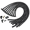 IGNITION WIRE SET, ULTRA 40, SLEEVED, BBC HEI, STRAIGHT, BLACK