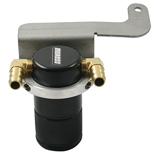 SEPARATOR, AIR OIL, CATCH CAN, SMALL BODY, BLACK FINISH, MUSTANG ROUSH SUPERCHARGED, 11-14