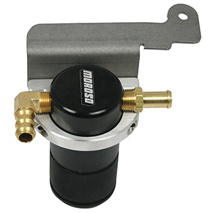 SEPARATOR, AIR OIL, CATCH CAN, SMALL BODY, BLACK FINISH, MUSTANG GT500, 07-14