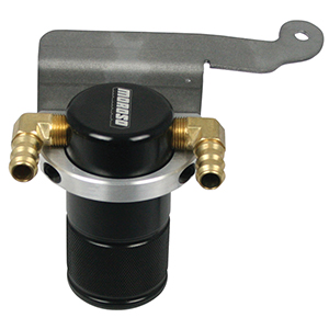 SEPARATOR, AIR OIL, CATCH CAN, SMALL BODY, BLACK FINISH, MUSTANG, 11-14