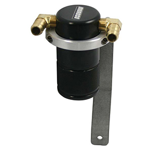 SEPARATOR, AIR OIL, CATCH CAN, SMALL BODY, BLACK FINISH, CHRYSLER 5.7, STOCK INTAKE