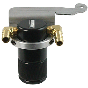 SEPARATOR, AIR OIL, CATCH CAN, SMALL BODY, BLACK FINISH, MUSTANG V-6, 11-14