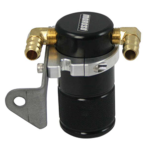 SEPARATOR, AIR OIL, CATCH CAN, SMALL BODY, BLACK FINISH, CHRYSLER 5.7 AFTERMARKET INTAKE