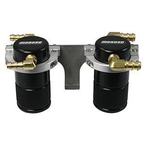 SEPARATOR, AIR OIL, CATCH CAN, SMALL BODY WITH BLACK FINISH, SUBARU STI 08-14 FRONT MOUNT INTERCOOLER