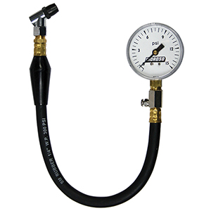 TIRE GAUGE, 15 PSI, 2 5/8 IN DISPLAY, 2 PERCENT ACCURACY