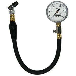 TIRE GAUGE, 100 PSI, 4 IN DISPLAY, 1/2 PERCENT ACCURACY