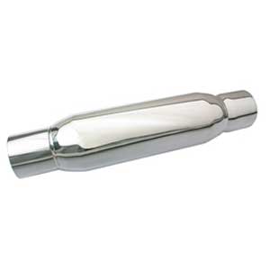 MUFFLER, SPIRAL FLOW, 2.5 IN DIAMETER, STAINLESS STEEL