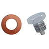 DRAIN PLUG, CLEAR ZINC, WITH COPPER WASHER